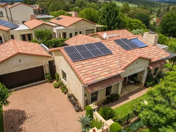 Solar panels on Avianto Estate homes